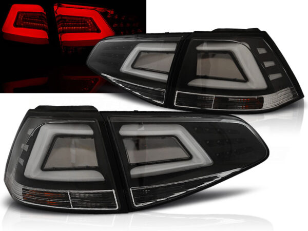 Baklykter VW Golf 7 13-17 Hatchback LED Bar Svart – for original LED – bilde 1 av 2