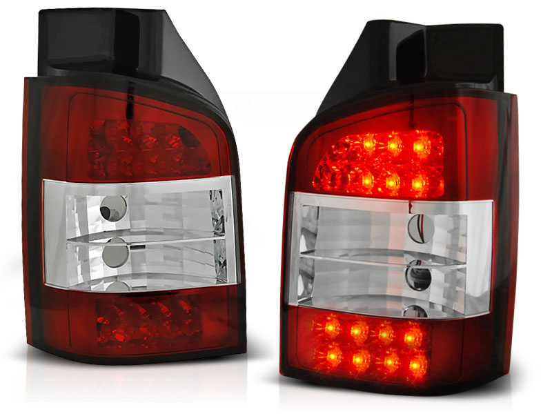 Baklykter VW T5 04.03-09 Led Red White