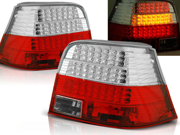 Baklykter VW Golf 4 09.97-09.03 Hatchback LED Rød/Hvit – bilde 1 av 2