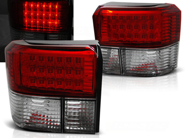 Baklykter VW T4 90-03.03 TRANSPORTER, CARAVELLE, MULTIVAN LED Rød/Hvit – bilde 1 av 2