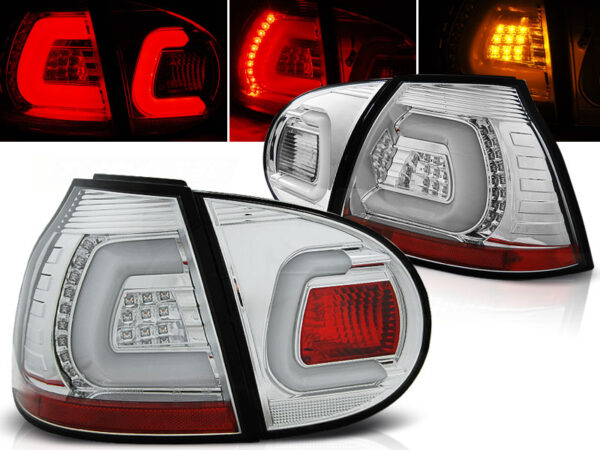 Baklykter VW Golf 5 10.03-09 Hatchback LED Bar Krom – bilde 1 av 2