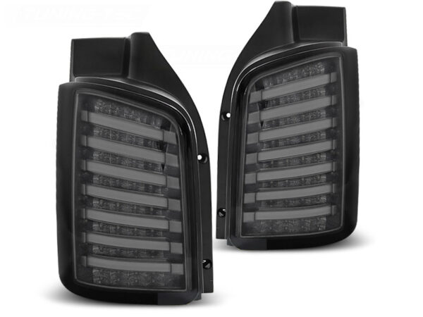 Baklykter VW T5 04.03-09/10-15 TRANSPORTER Dobbel Bakdør LED Bar Røykfarget