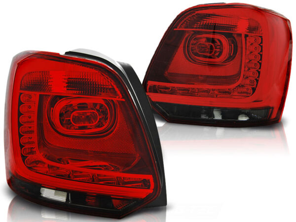 Baklykter VW Polo 09-14 Hatchback LED Rød/Røykfarget – bilde 2 av 2