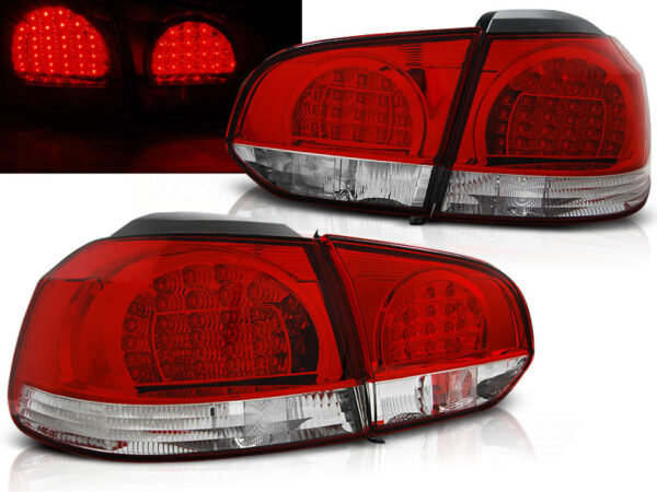 Baklykter VW Golf 6 10.08-12 Hatchback LED Rød/Hvit – bilde 1 av 2