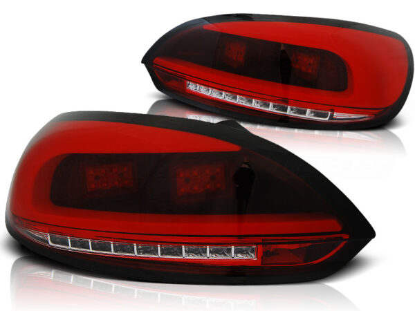 Baklykter WHIE VW Scirocco III 08-04.14 SPORTCOUPE LED Bar Rød – bilde 2 av 2