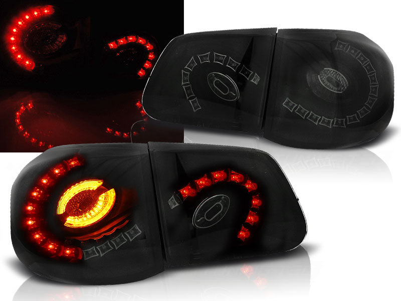Baklykter VW Tiguan 10.07-11 Led Smoke Black