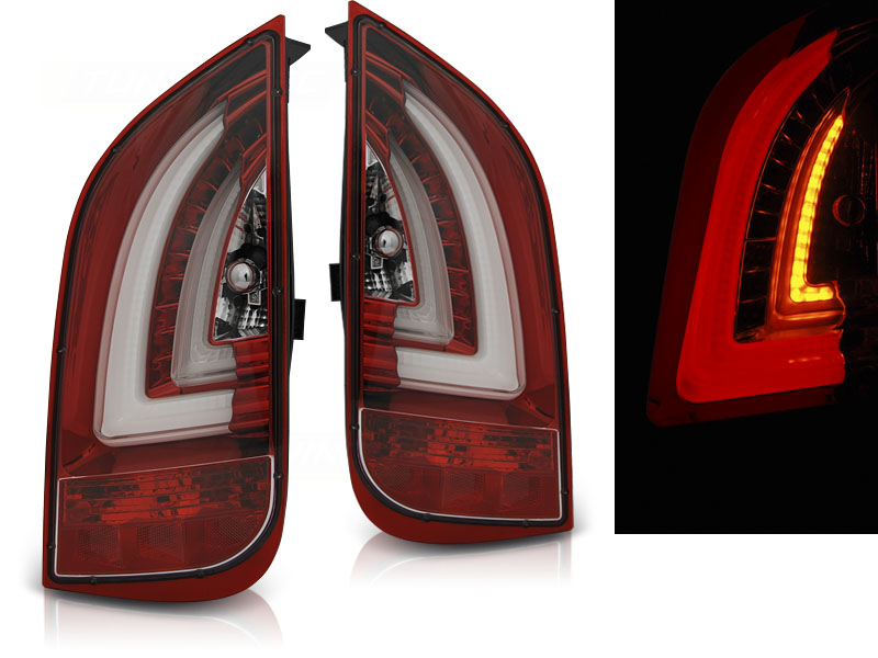 Baklykter VW UP! 3.11- / Skoda Citigo 12.11- Led Bar Red White