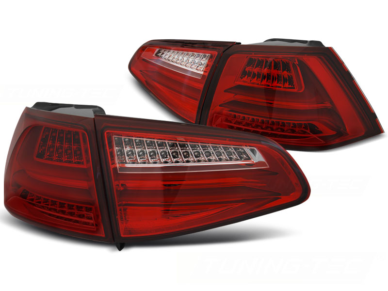 Baklykter VW Golf 7 13-17 Led Bar Red White - Bilde 2
