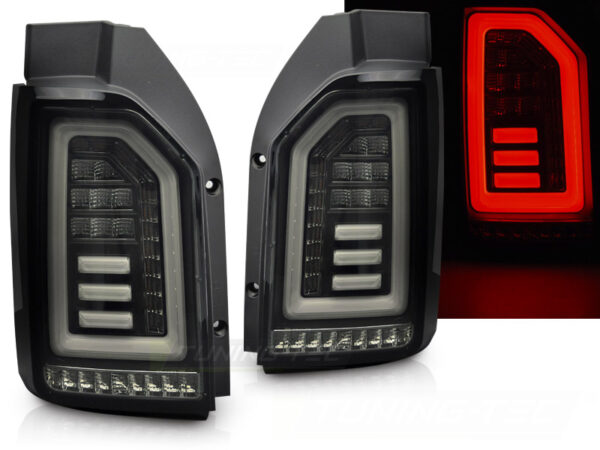 Baklykter VW T6 15-19 Bakluke LED Bar Svart/Røykfarget – for original pæretype – bilde 1 av 2