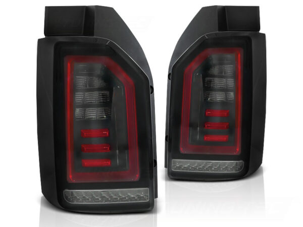 Baklykter VW T6 15-19 Bakluke LED Bar Svart/Røykfarget – for original pæretype – bilde 2 av 2