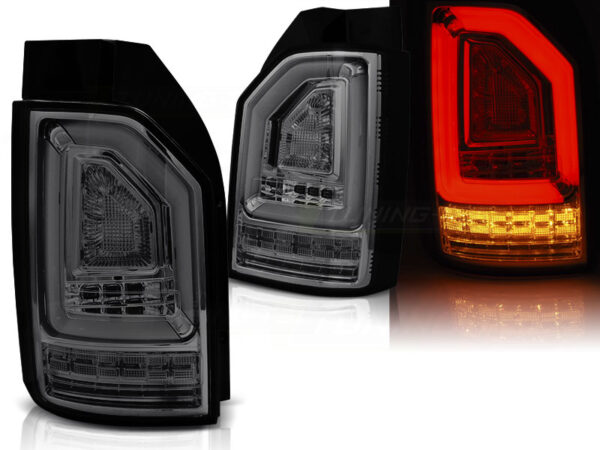 Baklykter VW T6 15-19 OEM BULB Bakluke LED Bar SEQ Røykfarget – for original pæretype – bilde 1 av 2