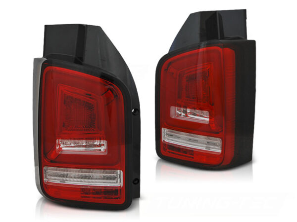 Baklykter VW T6 15-19 TR Dobbel Bakdør LED Bar SEQ Rød/Hvit – for original pæretype – bilde 2 av 2