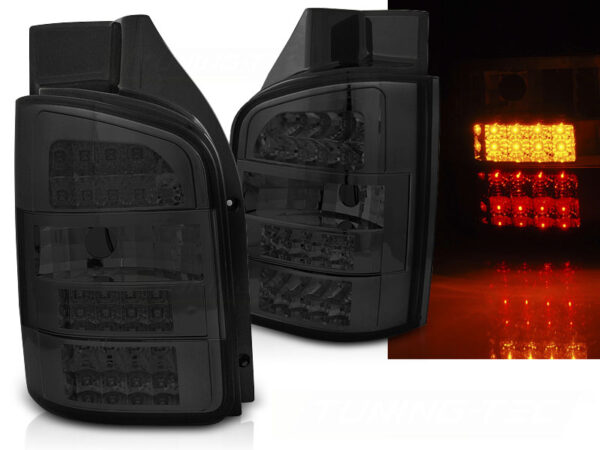Baklykter VW T5 03-09 TRANSPORTER Dobbel Bakdør LED Røykfarget – bilde 1 av 2