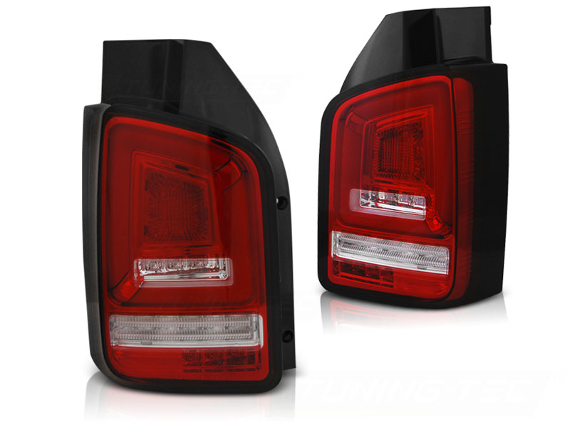 Baklykter Seq VW T5 04.03-09 Led Bar Red White - Bilde 2