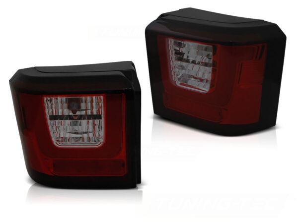 Baklykter VW T4 90-03.03 TRANSPORTER, CARAVELLE, MULTIVAN LED Bar Rød/Røykfarget – bilde 2 av 2