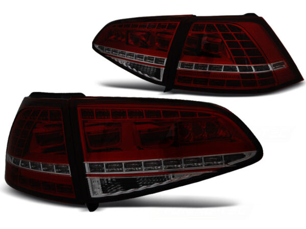 Baklykter SPORT VW Golf 7 13-17 Hatchback LED SEQ Rød/Røykfarget – for original LED – bilde 2 av 2