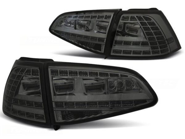 Baklykter SPORT VW Golf 7 13-17 Hatchback LED SEQ Røykfarget – for original LED – bilde 2 av 2