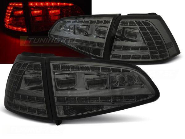 Baklykter SPORT VW Golf 7 13-17 Hatchback LED SEQ Røykfarget – for original LED – bilde 1 av 2