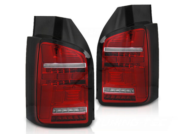 Baklykter VW T6.1 20- OEM BULB Dobbel Bakdør LED Bar SEQ Rød/Hvit – for original pæretype – bilde 2 av 2