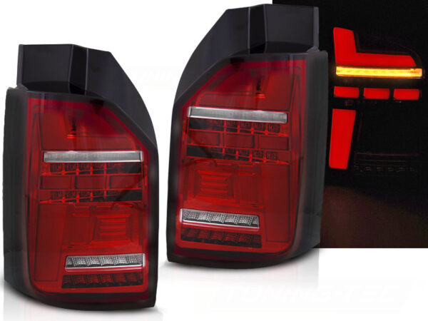 Baklykter VW T6 15-19 OEM BULB Bakluke LED Bar SEQ Rød/Hvit – for original pæretype – bilde 1 av 2