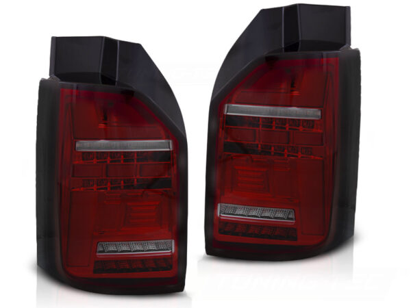 Baklykter VW T6 15-19 OEM BULB Bakluke LED Bar SEQ Rød/Røykfarget – for original pæretype – bilde 2 av 2