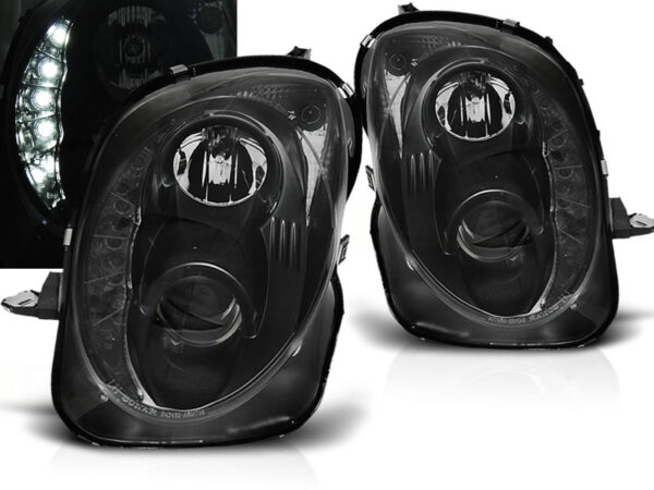 Frontlykter Alfa Romeo Mito 08-19 TRU DRL Svart – bilde 1 av 2