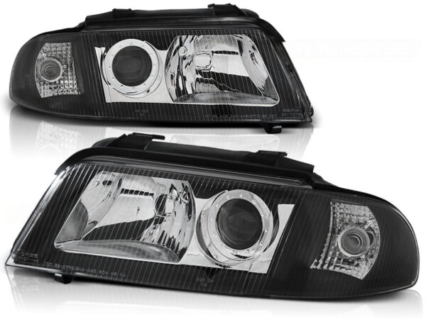 Frontlykter Audi A4 01.99-11.00 Svart