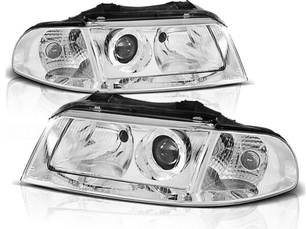 Frontlykter Audi A4 01.99-11.00 Krom