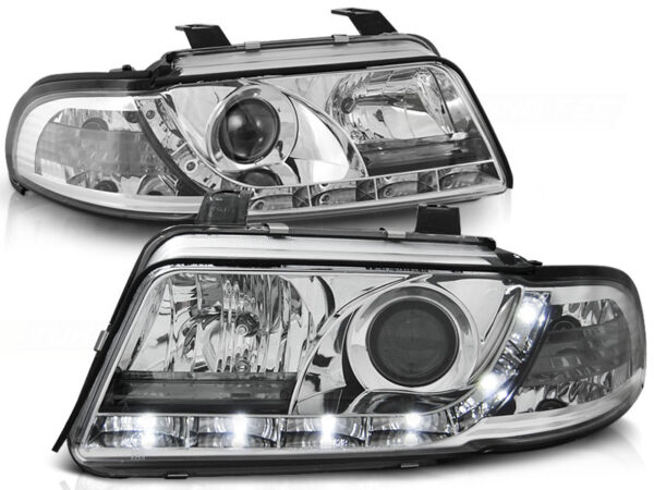 Frontlykter Audi A4 01.99-09.00 Daylight Krom