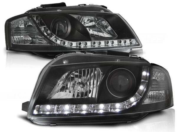 Frontlykter Audi A3 8P 05.03-03.08 Daylight Svart – bilde 2 av 2
