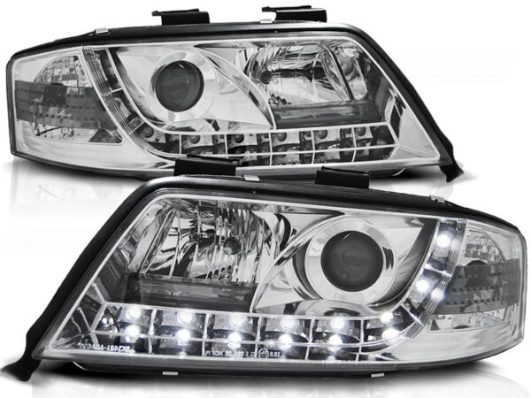 Frontlykter Audi A6 06.01-05.04 Daylight Krom