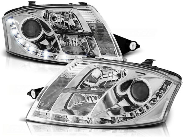 Frontlykter Audi TT 99-06 Daylight Krom
