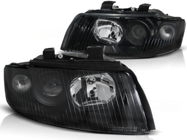 Frontlykter Audi A4 B6 10.00-10.04 Svart