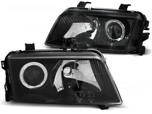 Frontlykter Audi A4 11.94-12.98 Svart