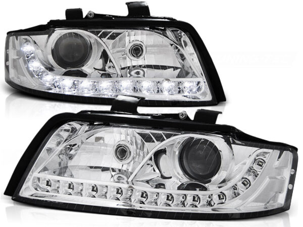 Frontlykter Audi A4 10.00-10.04 Daylight Krom