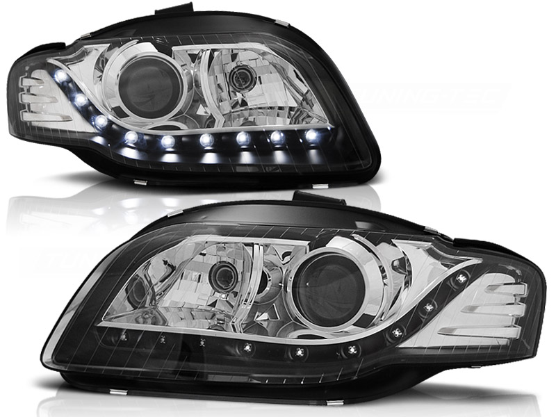 Frontlykter Audi A4 B7 11.04-03.08 Daylight Black