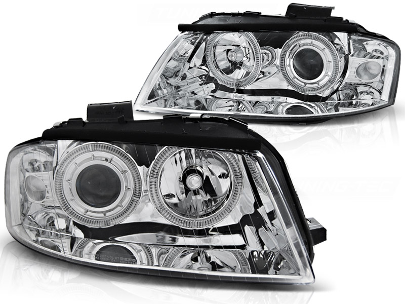 Frontlykter Audi A3 8P 05.03-03.08 Angel Eyes Chrome - Bilde 2
