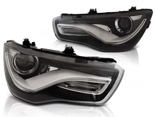Frontlykter Audi A1 04.10-12.14 TRU DRL Svart – bilde 2 av 2