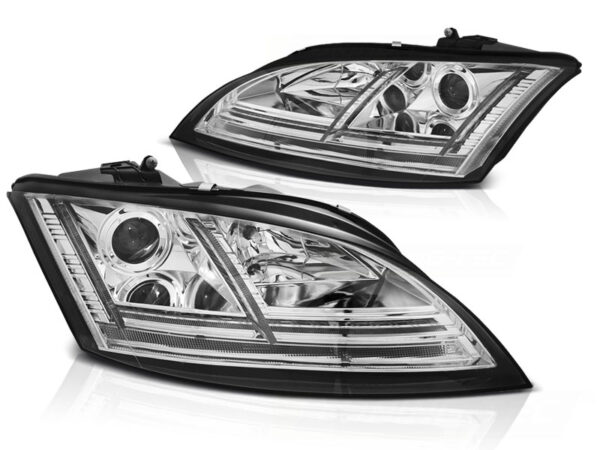 Frontlykter Audi TT 06-10 8J LED Krom SEQ – bilde 2 av 2