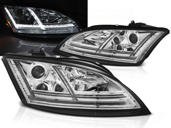 Frontlykter Audi TT 06-10 8J LED Krom SEQ – bilde 1 av 2