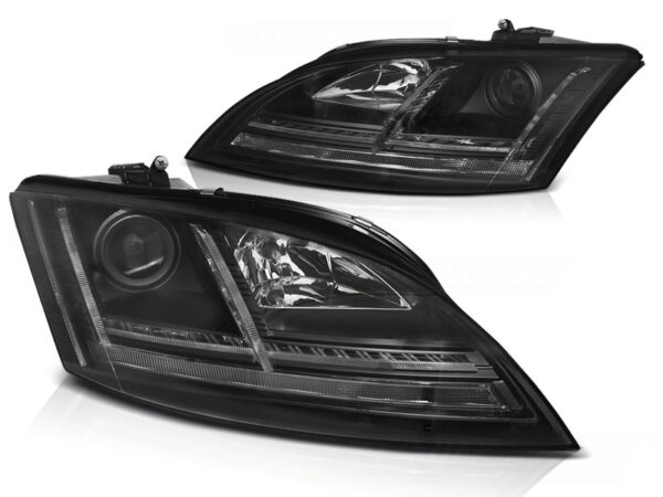 Frontlykter Audi TT 06-10 8J LED Svart SEQ – bilde 2 av 2