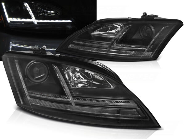 Frontlykter Audi TT 06-10 8J LED Svart SEQ – bilde 1 av 2
