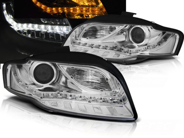 Frontlykter Audi A4 B7 11.04-03.08 Daylight Krom – bilde 1 av 2
