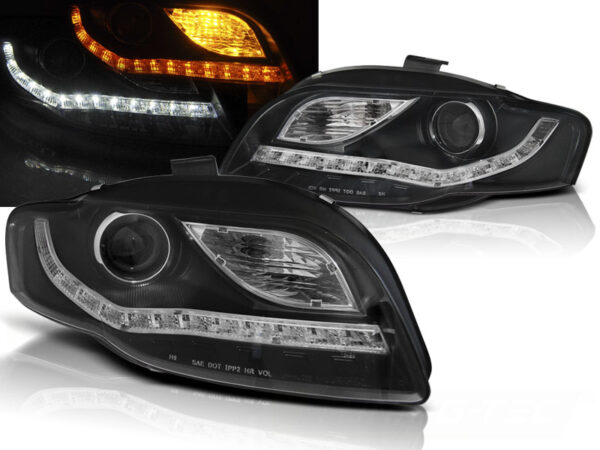 Frontlykter Audi A4 B7 11.04-03.08 Daylight Svart – bilde 1 av 2