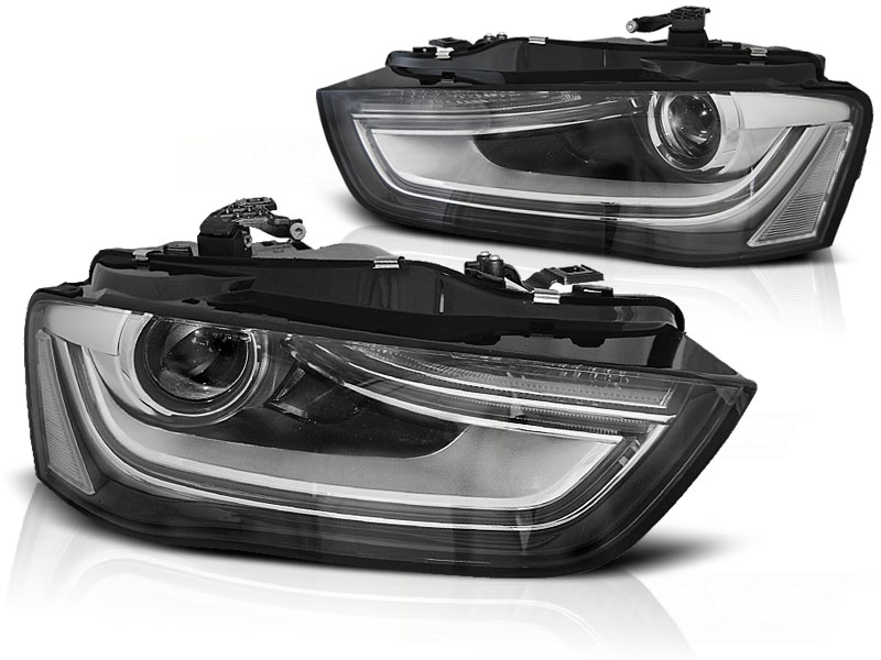 Frontlykter Audi A4 B8 12-15 True Drl Black - Bilde 2