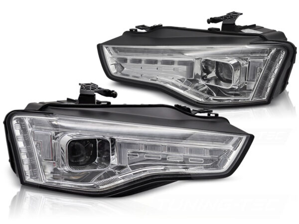 Frontlykter Audi A5 11-16 LED Krom SEQ – for xenon – uten AFS – bilde 2 av 2