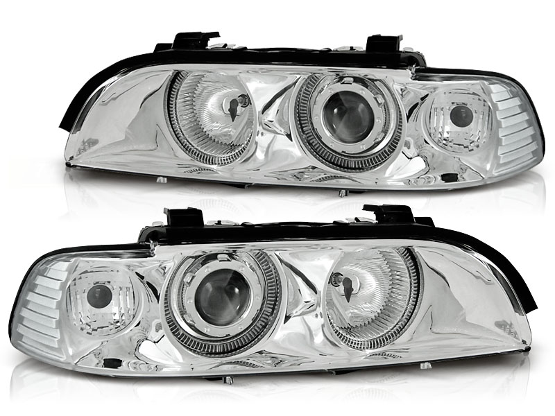 Frontlykter Bmw E39 09.95-06.03 Angel Eyes Chrome - Bilde 2