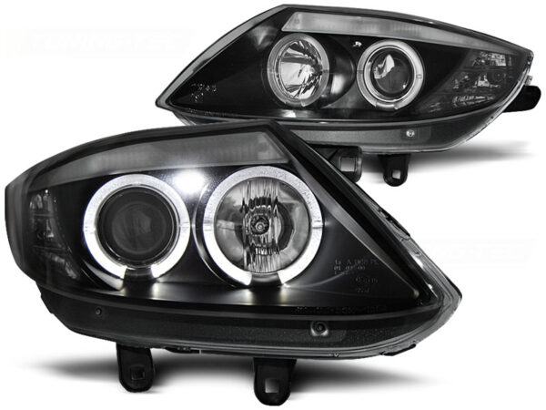 Frontlykter BMW Z4 E85 E86 02-08 Angel Eyes Svart – bilde 2 av 2