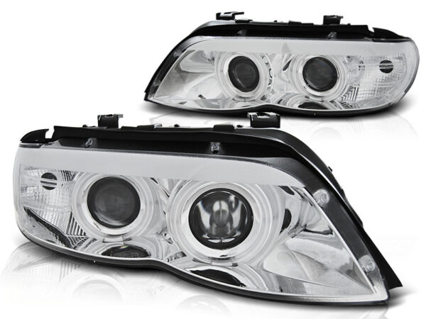 Frontlykter BMW X5 E53 11.03-06 Xenon Angel Eyes Krom – bilde 2 av 2