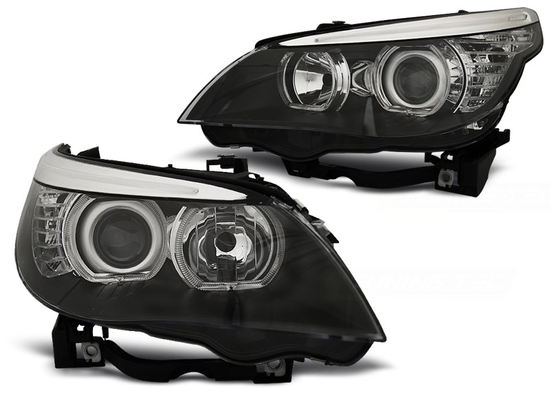 Frontlykter Bmw E60 / E61 03-07 Angel Eyes Led H7 / H7 - Bilde 2